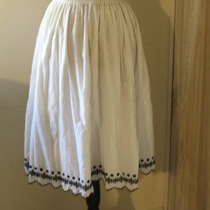 Vintage sag harbor black and white polka dot skirt